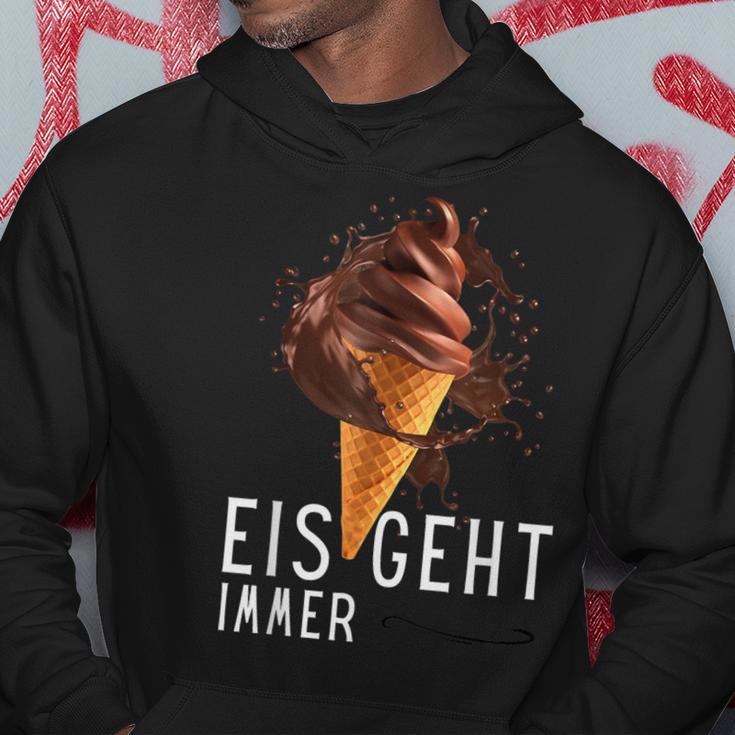 Eis Geht Immer Eisparele Eiscafe Schokoladeneis Orange Kapuzenpullover Lustige Geschenke