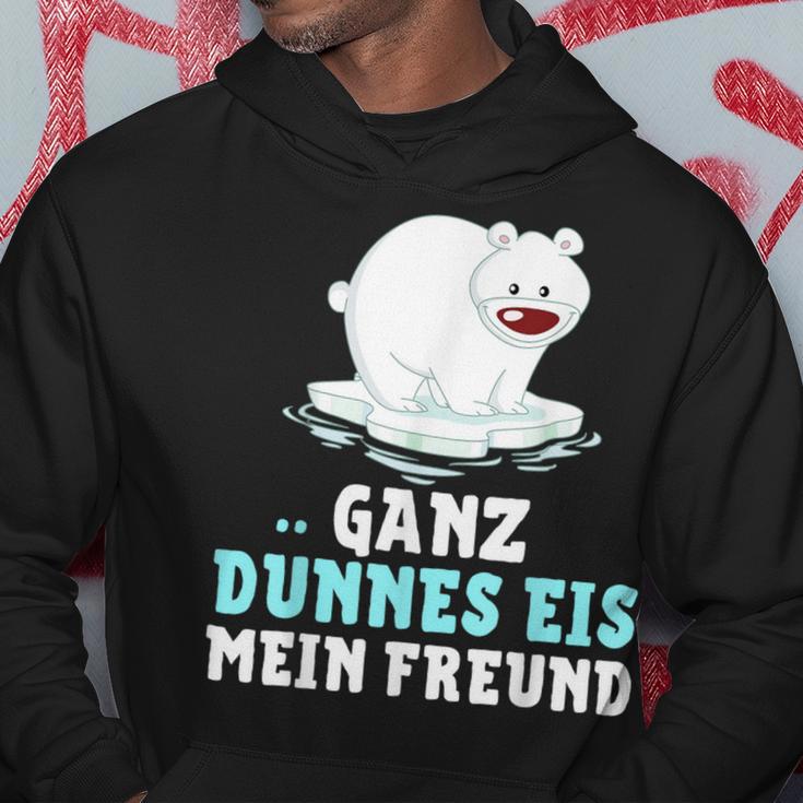 Eisbär Ganz Dünnes Eis Mein Freend Hoodie Lustige Geschenke