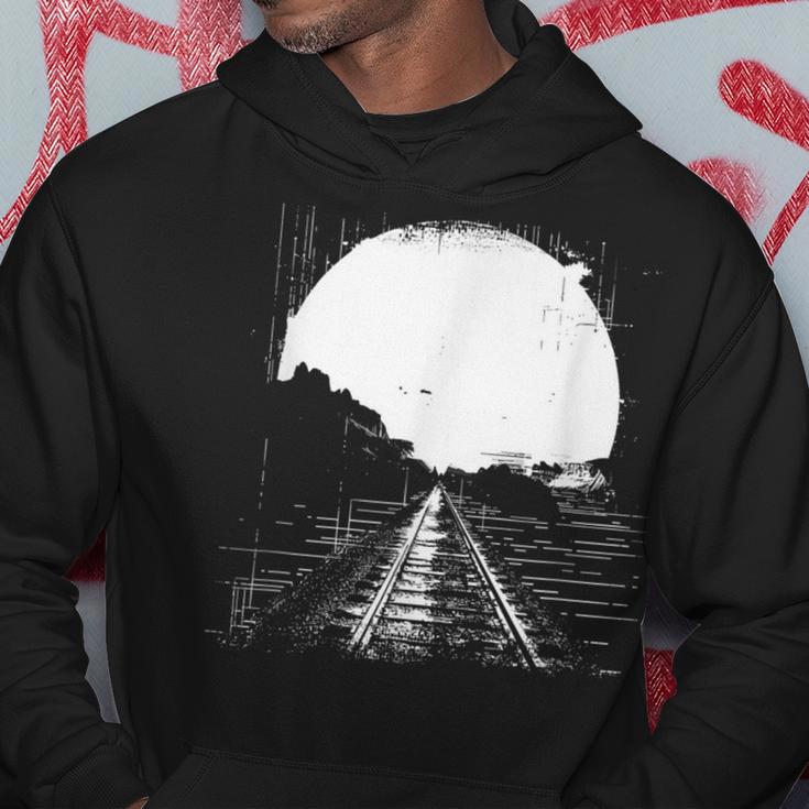 Eisenbahn Zeichnung Züge Gleis Hoodie Lustige Geschenke