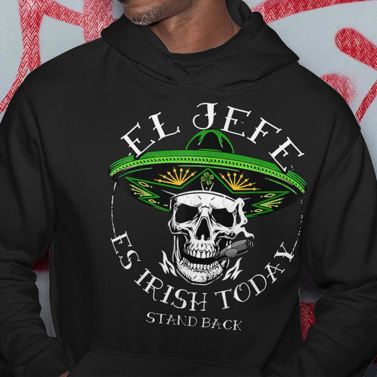 El Jefe Is Irish Today St Patrick's Day Skull Mexican Hoodie Funny Gifts