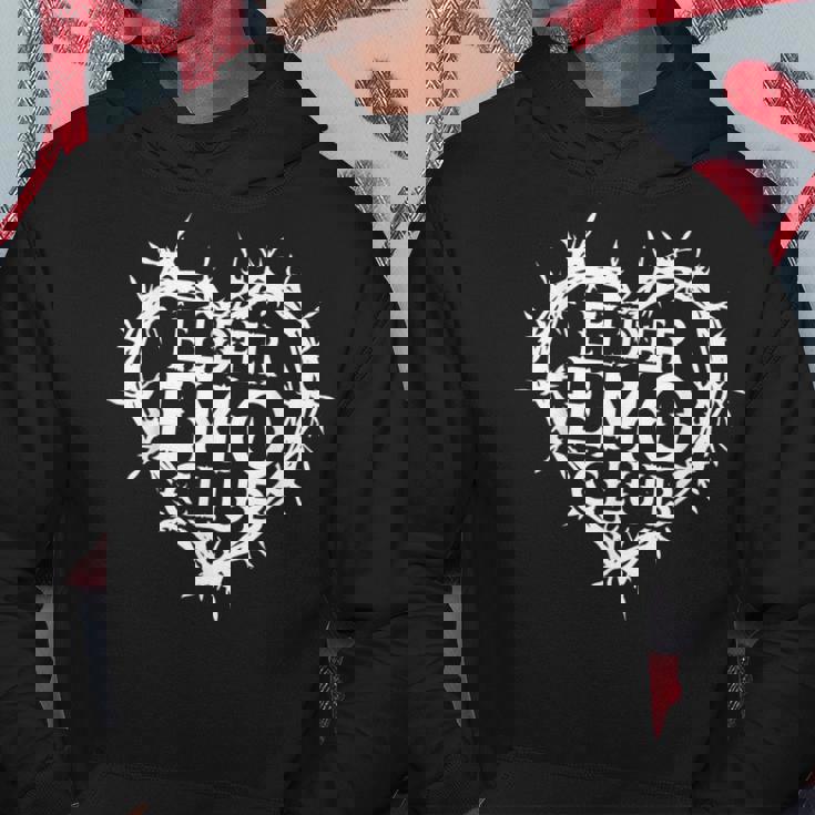 Elder Emo Club Vintage Barbed Heart Punk Emo Hoodie Personalized Gifts