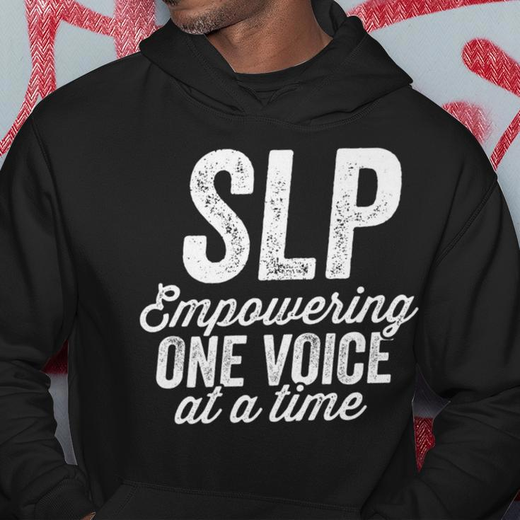 Empower One Voice At A Time For Slp Speech Therapy Hoodie Unique Gifts