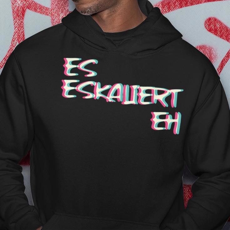 Es Escaliert Eh Techno Trippy Edm Festival Hardcore Hardtekk Hoodie Lustige Geschenke