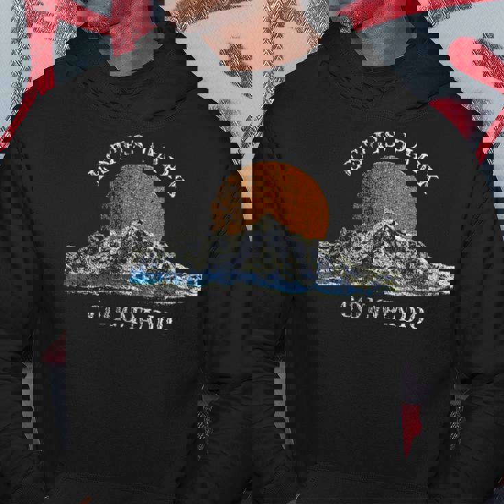 Estes Park Colorado With Mountain Sunset Scene Hoodie Unique Gifts