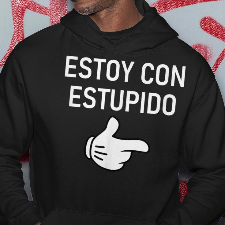 Estoy Con Estupido I'm With Stupid In Spanish Joke Hoodie Unique Gifts