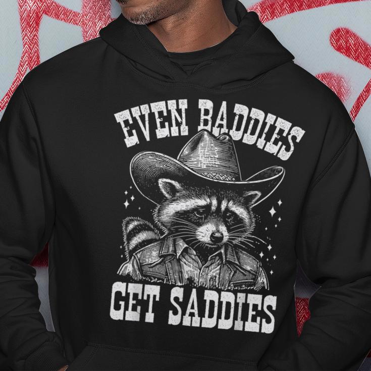 Even Baddies Get Saddies Raccoon Oddly Specific Meme Hoodie Unique Gifts