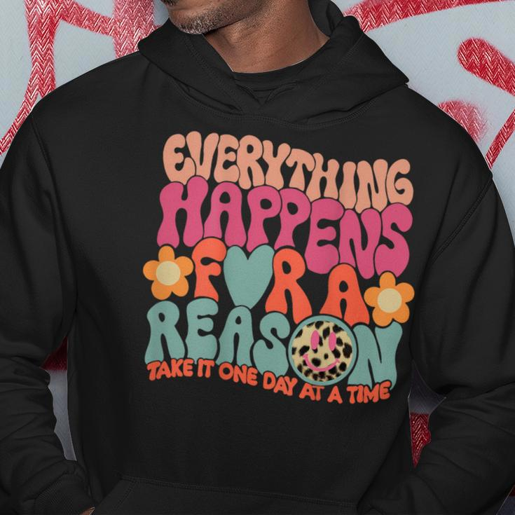 Everything Happens For A Reason Take It One Day On Back Hoodie Unique Gifts