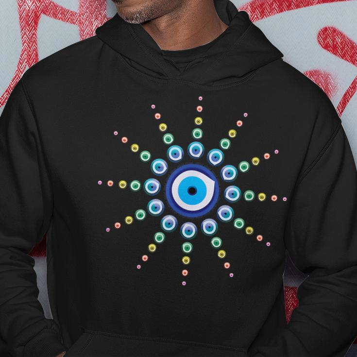 Evil Eye Protection Greek Turkish Nazar Charm Graphic Hoodie Unique Gifts