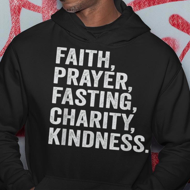 Faith Prayer Fasting Charity Kindness Muslim Fasting Ramadan Hoodie Unique Gifts