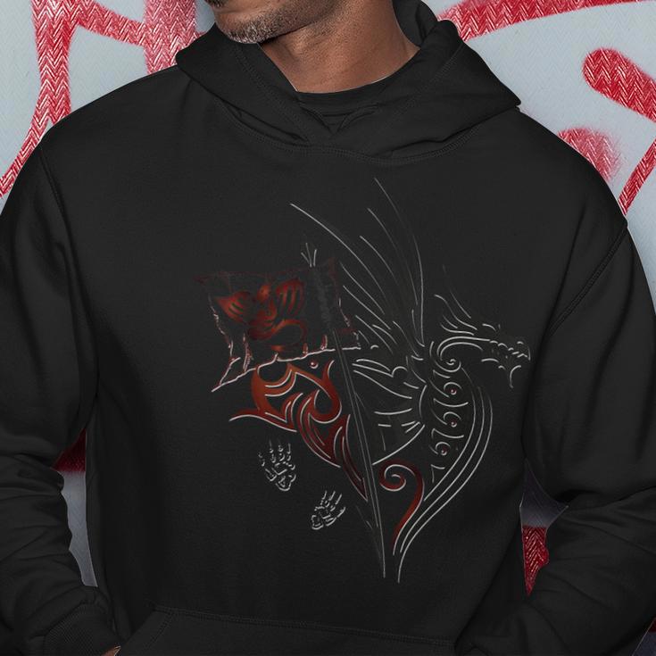 Fantasy Dragon Wings Flag Dragon Tribal Tattoo Hoodie Lustige Geschenke