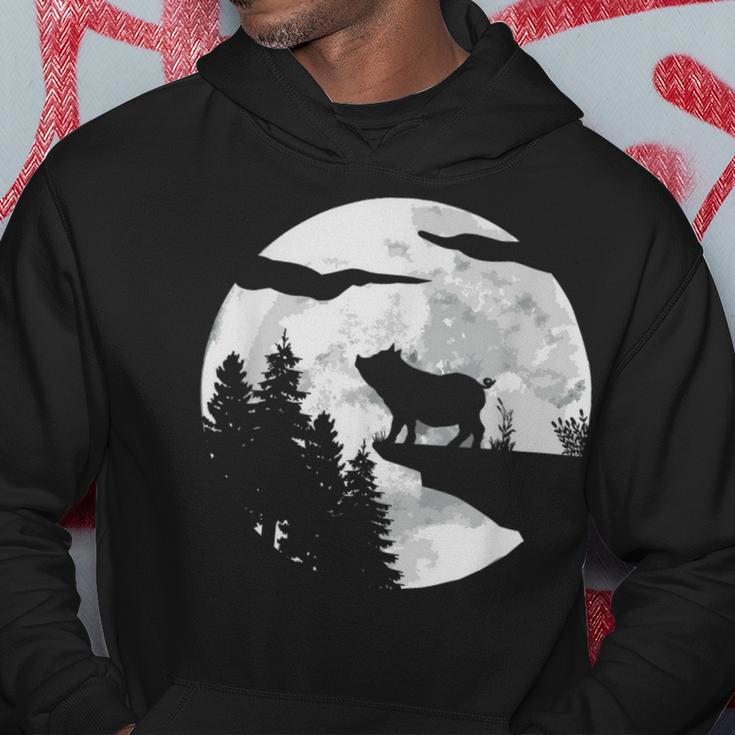 Farmers Pig Full Moon Piglet Pig Hoodie Lustige Geschenke