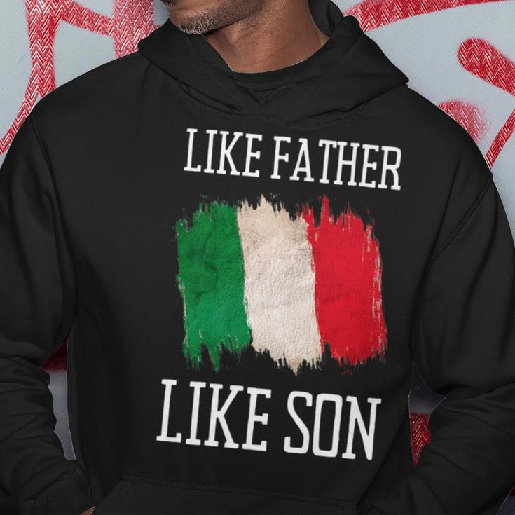 Like Father Like Son Italian Heritage Origin Father's Day Hoodie Unique Gifts