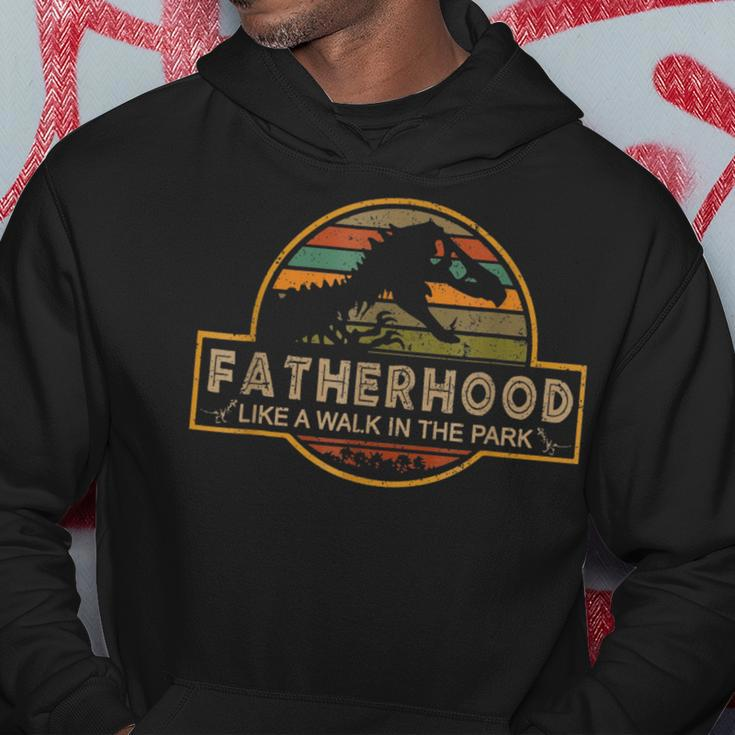 Fatherhood Is A Walk In The Park — Dino Father's Day Hoodie Funny Gifts