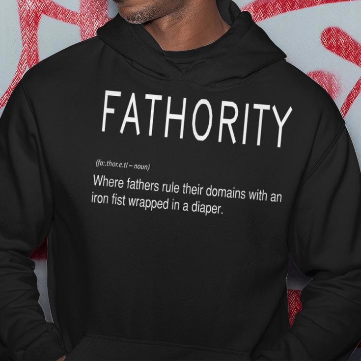 Fathority Respect My Authority As A New Dad Father Pregnancy Hoodie Unique Gifts