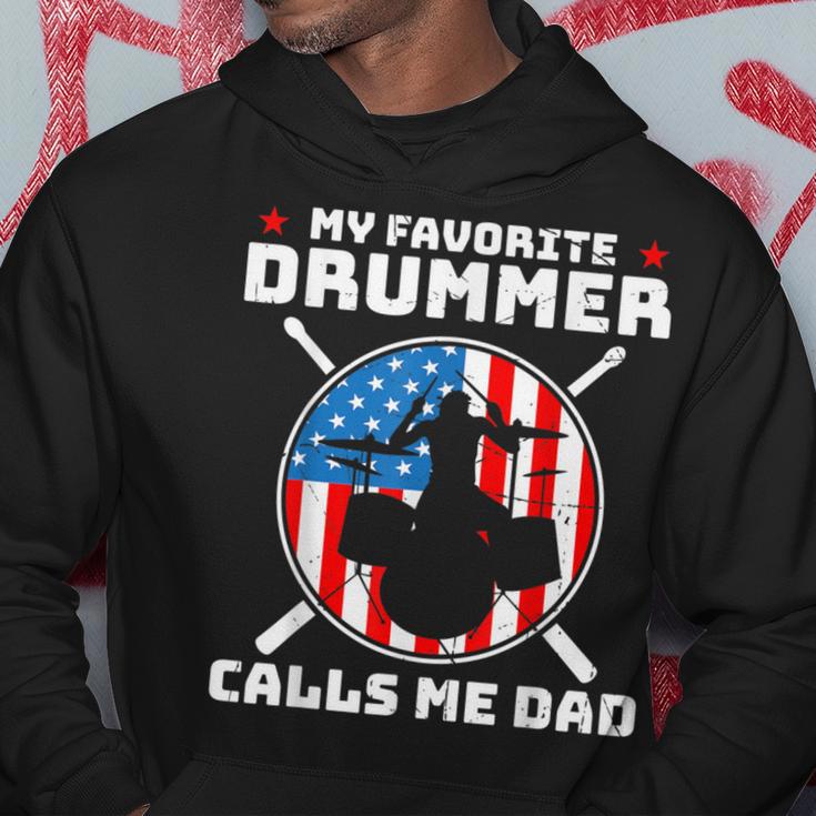 My Favorite Drummer Calls Me Dad Drummer Hoodie Unique Gifts