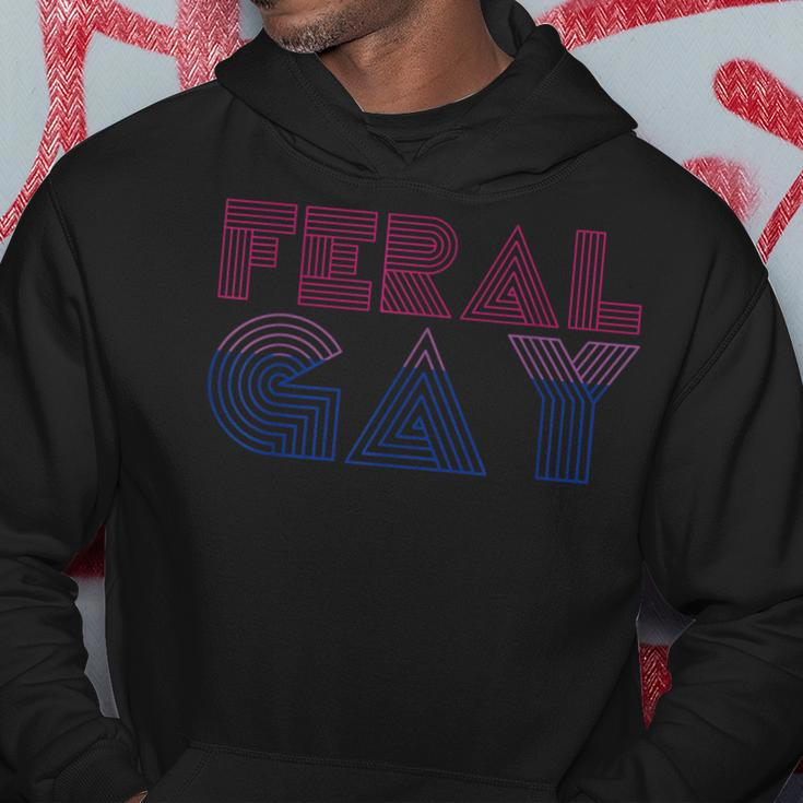 Feral Gay Lgbt Gay Bi Pan Trans Pride Meme Bisexual Flag Hoodie Unique Gifts