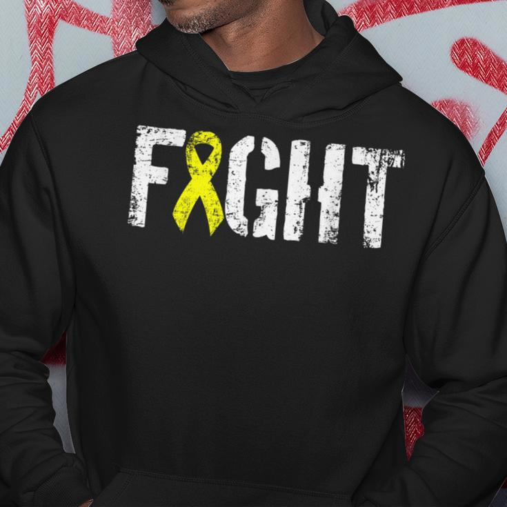 Fight CancerBone Cancer Awareness Yellow Ribbon Hoodie Unique Gifts