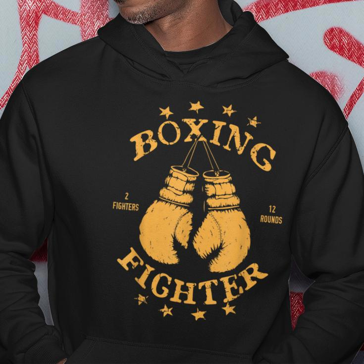 Fighter Boxing Gloves Vintage Boxing Hoodie Unique Gifts