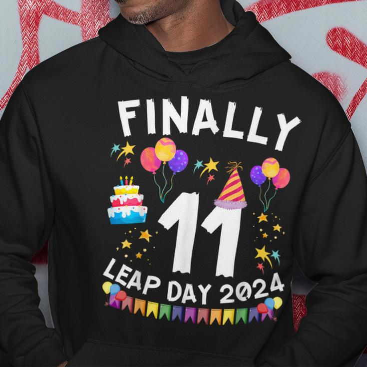 Finally 11 Leap Day 2024 44Th Leap Year Birthday Party Hoodie Unique Gifts