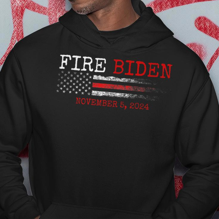 Fire Biden Elect Trump President 2024 Vintage American Flag Hoodie Unique Gifts