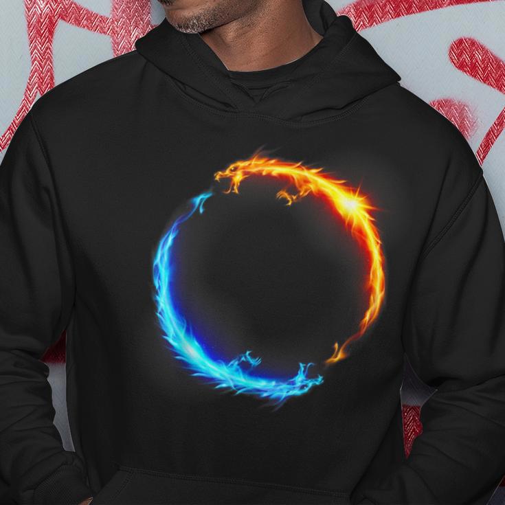 Fire And Ice Duel Dragon Hoodie Lustige Geschenke