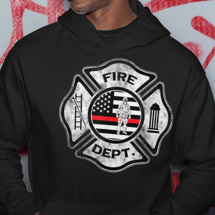 Firefighter Fireman Maltese Cross Thin Red Line Hoodie Unique Gifts