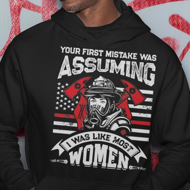 Your First Mistake Was Assuming Firefighter Hoodie Unique Gifts