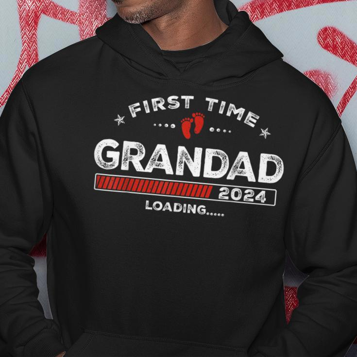 First Time Grandad Est 2024 Loading Soon To Be Dad Grandpa Hoodie Unique Gifts