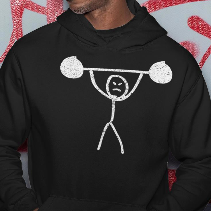 Fitness Stickman Weight Lifting Squat Gym Humor Hoodie Unique Gifts