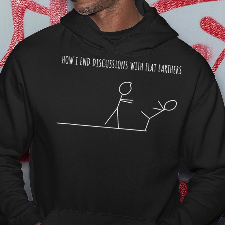 Flat Earthers Anti Flat Earth Stick Figure Sarcasm Hoodie Unique Gifts
