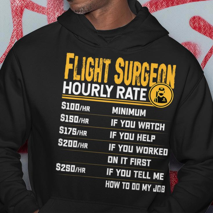 Flight Surgeon Hourly Rate Flight Doctor Physician Hoodie Unique Gifts