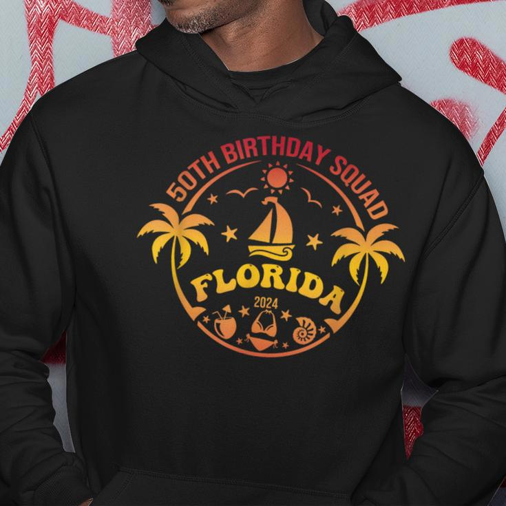 Florida 50Th Birthday Squad 2024 50Th Birthday 50 Years Old Hoodie Funny Gifts