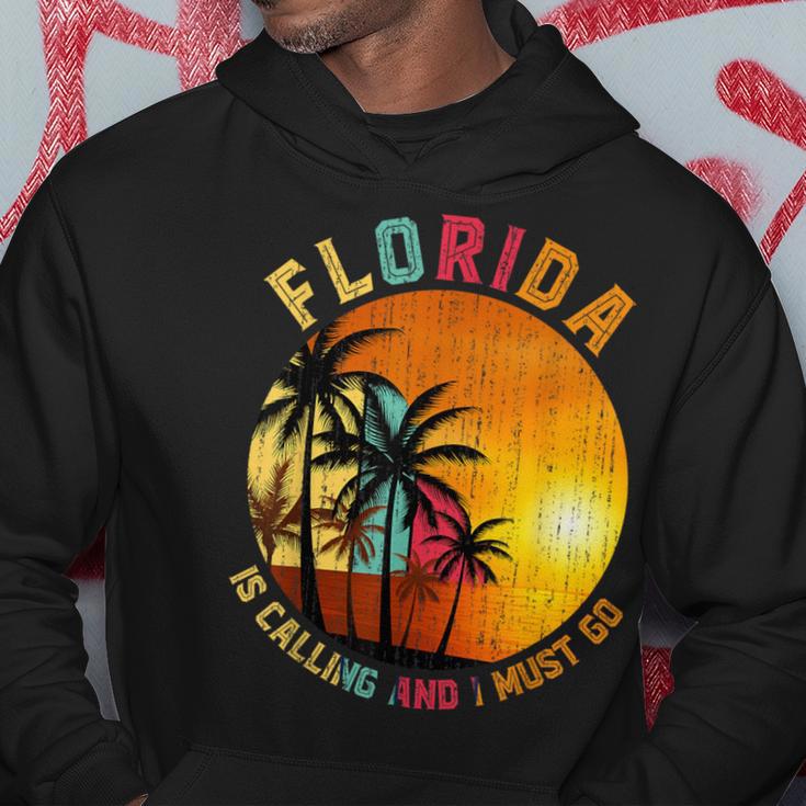 Florida Ruft Mich Und Ich Muss Gehen Summer Holiday Florida Kapuzenpullover Lustige Geschenke