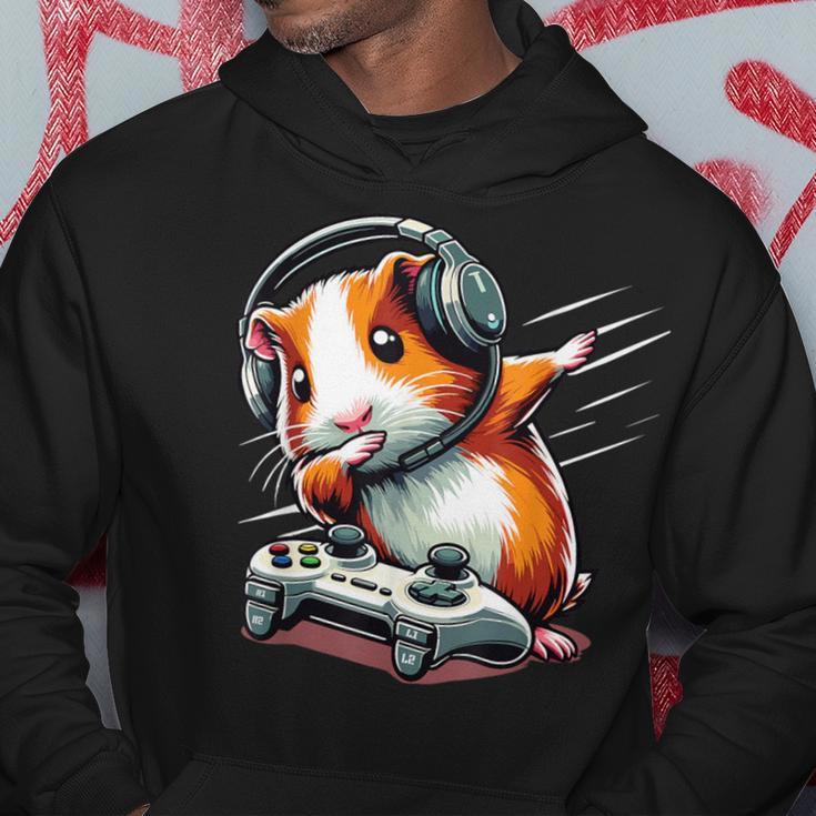 Fluffy Cavy Gamer Guinea Pig Video Gamer Lover Dab Hoodie Personalized Gifts
