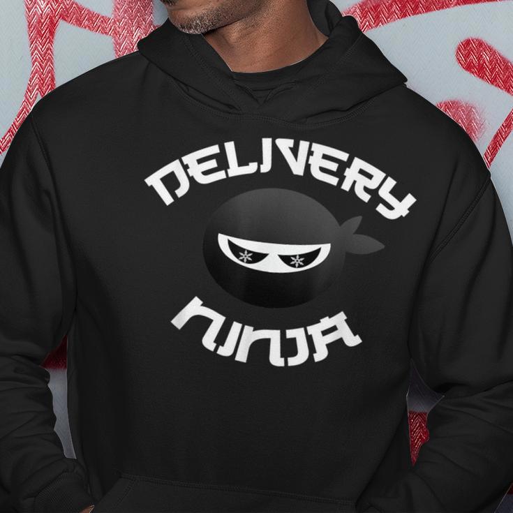 Food Delivery Pizza Mailman Truck Driver Multitasking Ninja Hoodie Unique Gifts