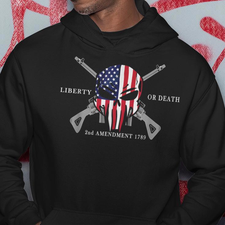 Foot Liberty Or Death 2Nd Amendment 1789 Flag Header Skull Hoodie Unique Gifts