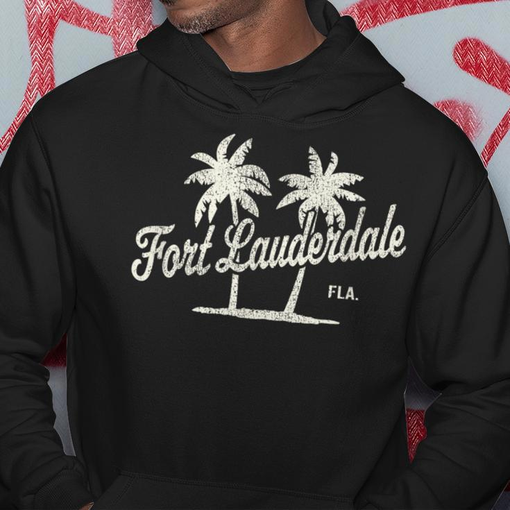 Fort Lauderdale Florida Vintage 70S Palm Trees Graphic Hoodie Unique Gifts