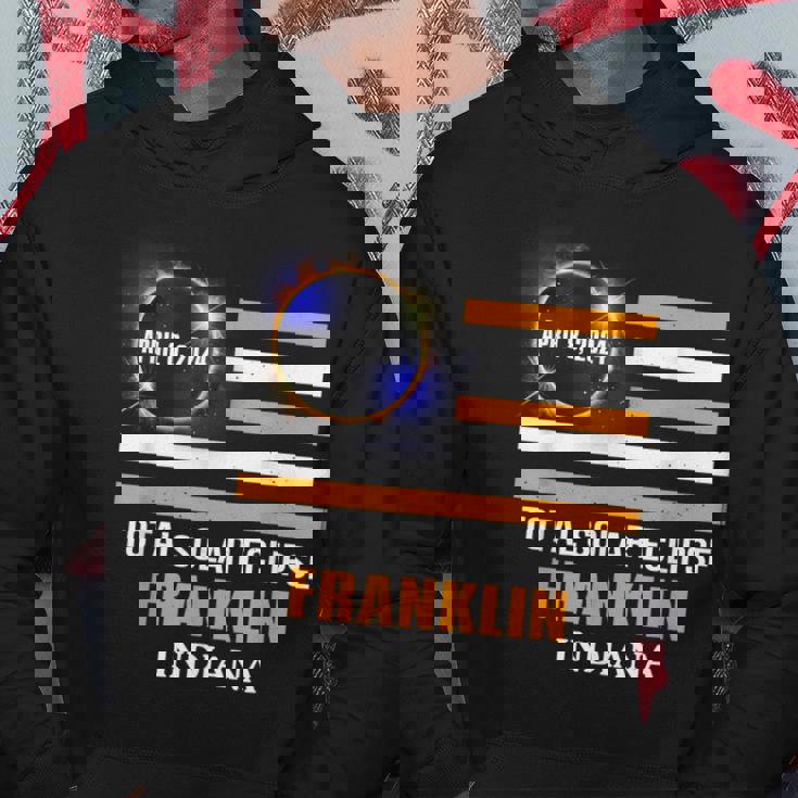 Franklin Indiana Solar Eclipse 2024 Us Flag Hoodie Personalized Gifts