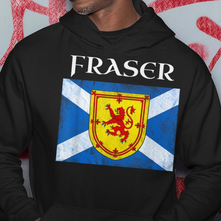 Fraser Clan Scottish Name Scotland Flag Hoodie Funny Gifts