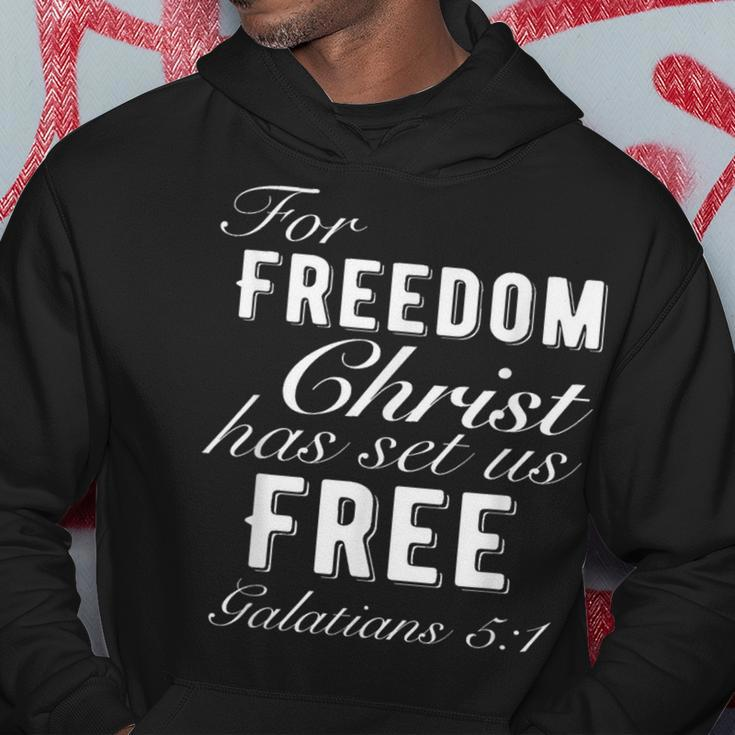 For Freedom Christ Has Set Us Free Galatians 51 Christian Hoodie Unique Gifts