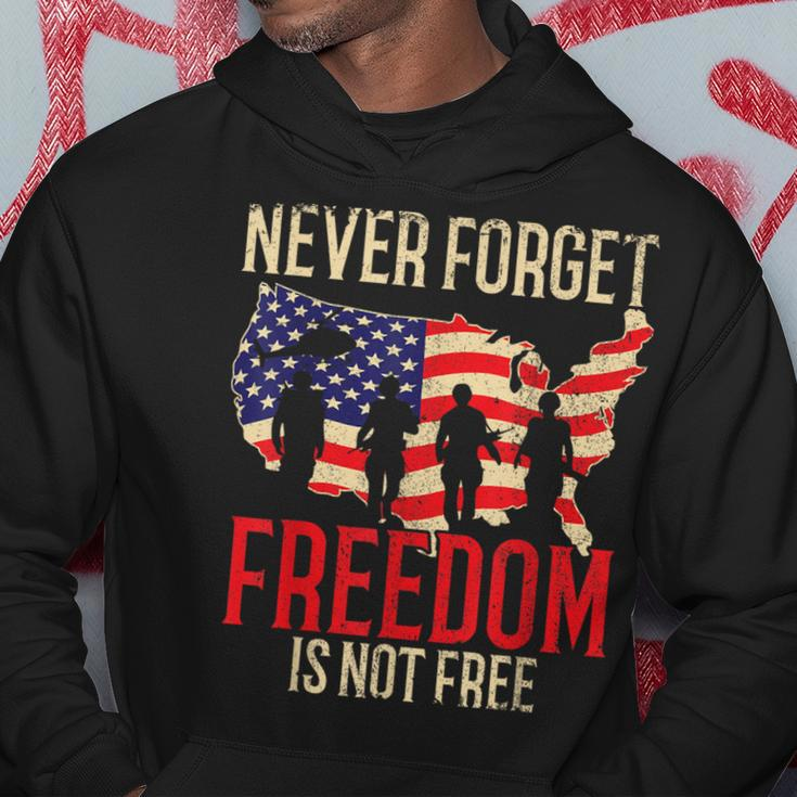 Freedom Never Forget Freedom Is Not Free Veteran Hoodie Unique Gifts