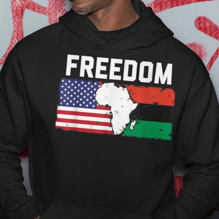 Freedom United States Of America And Pan-African Flag Hoodie Unique Gifts