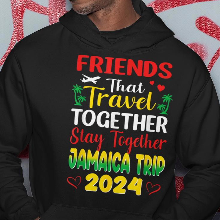 Friends That Travel Together Jamaica Trip Caribbean 2024 Hoodie Funny Gifts