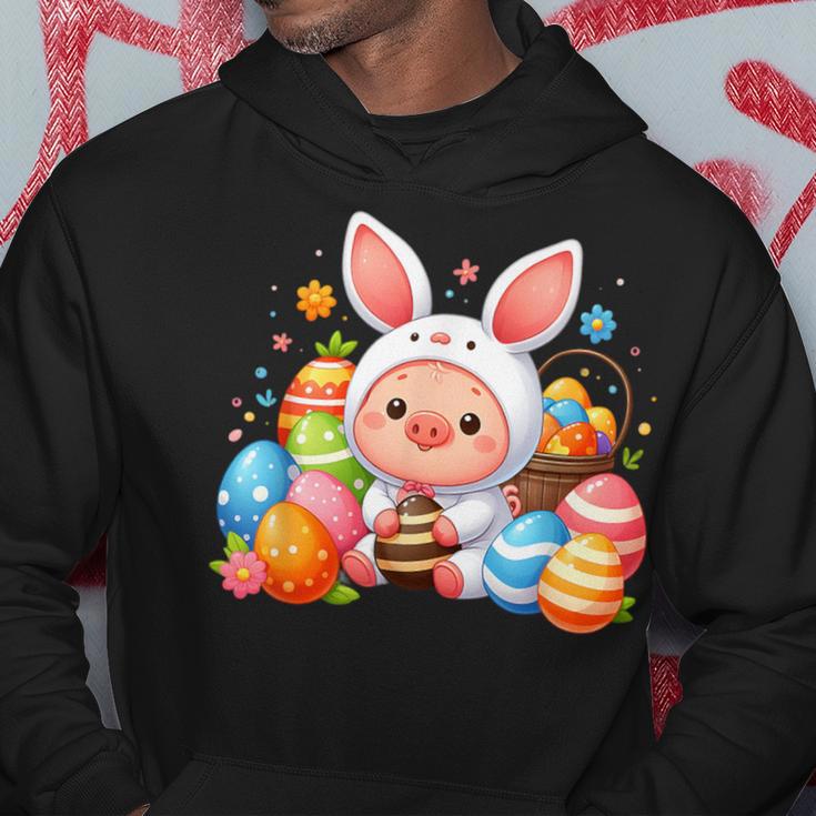 Frohe Ostern Schwein Im Häschen Kostüm Hoodie Lustige Geschenke