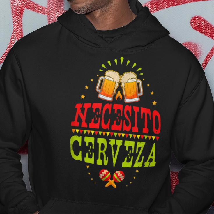 Fun Necesito Cerveza Mexican Beer Drinking Party Hoodie Unique Gifts
