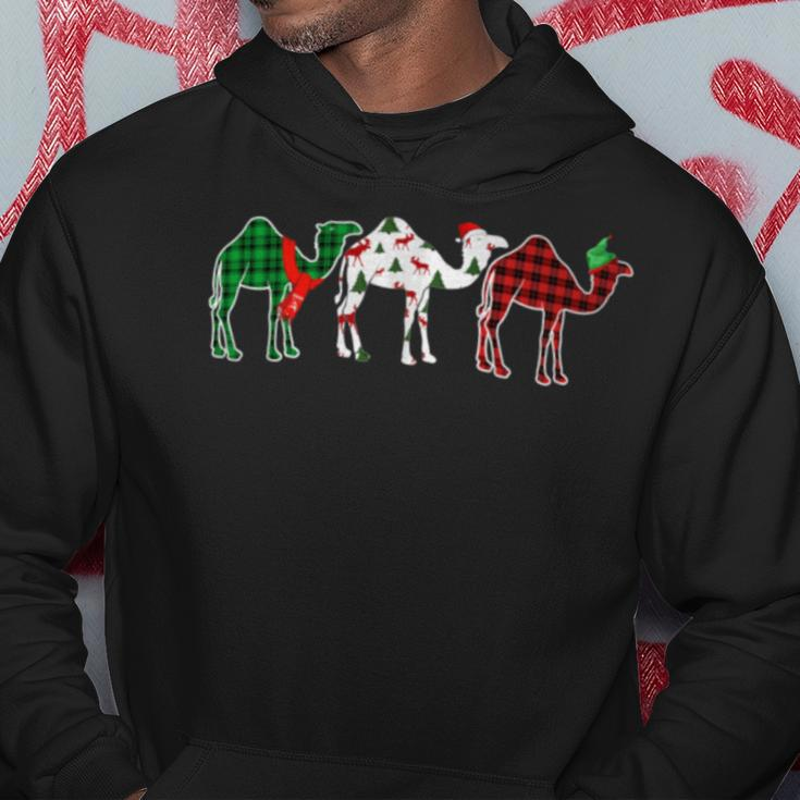 Camel Xmas Tree Lights Red Plaid Christmas Hoodie Unique Gifts