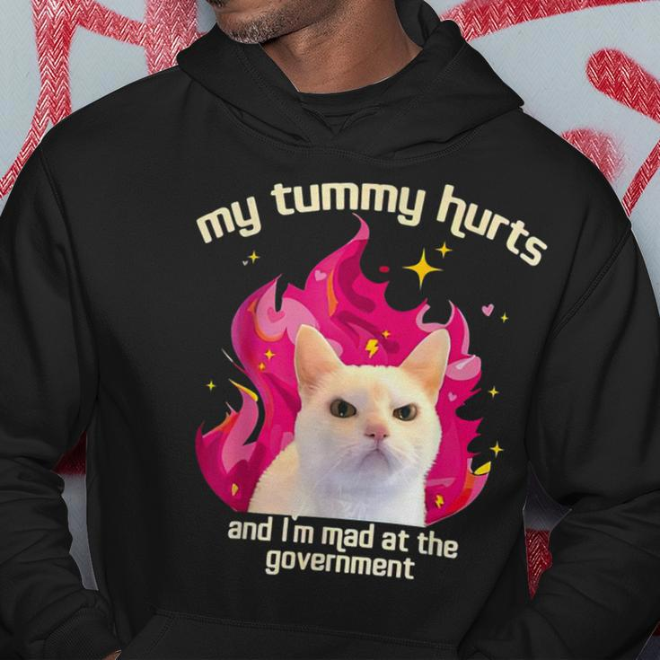 Cat My Tummy Hurts And I’M Mad At The Government Hoodie Unique Gifts
