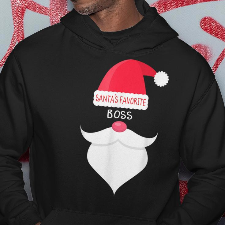 Christmas For Boss Santa's Favorite Hoodie Unique Gifts