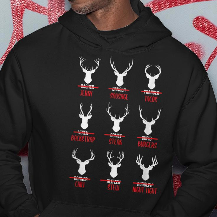 Christmas Santa Reindeer List Pajamas For Deer Hunters Hoodie Funny Gifts