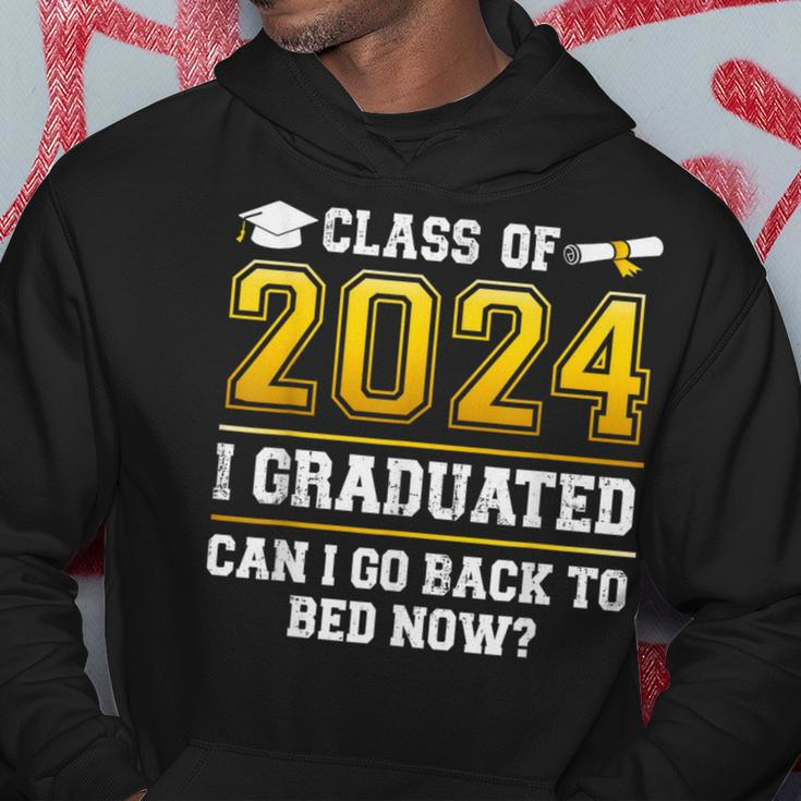 Class Of 2024 I Graduated Can I Go Back To Bed Now Hoodie Unique Gifts